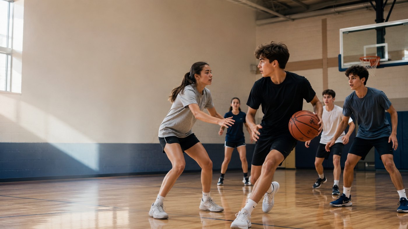 Jeune sportif concentré